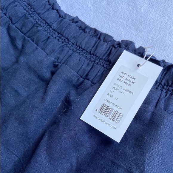 Seed Linen Mini Skirt Size 14 - Picture 6 of 14